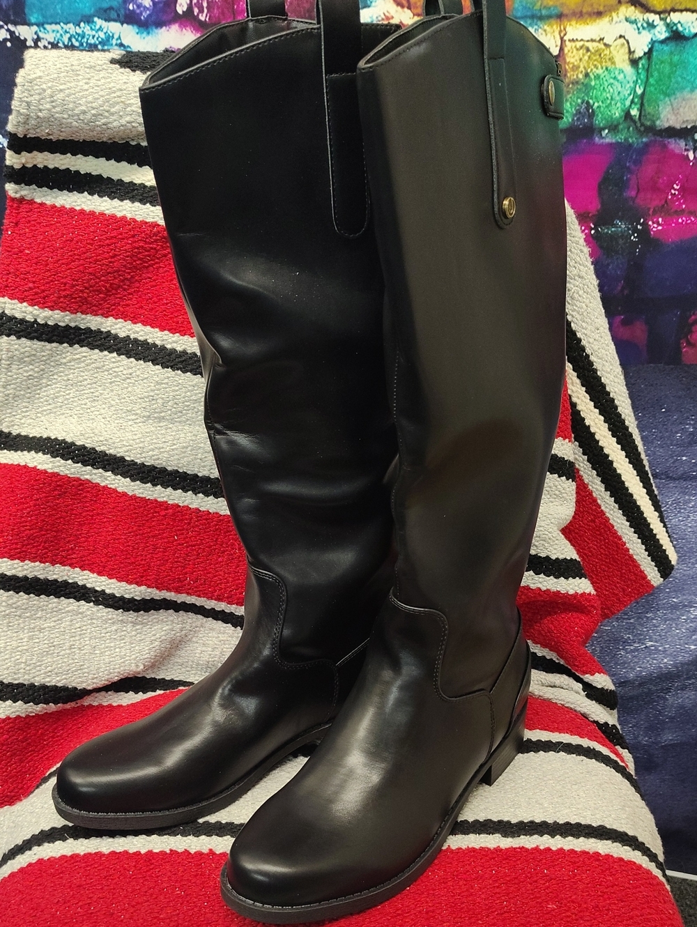 Journee Collection Black Over-the-Knee Riding Boots
